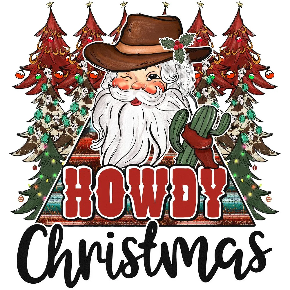Howdy Christmas Fabric Panel
