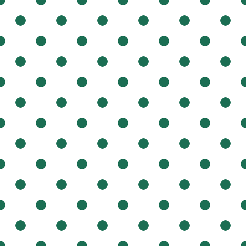 Hunter Green Dots Fabric - White