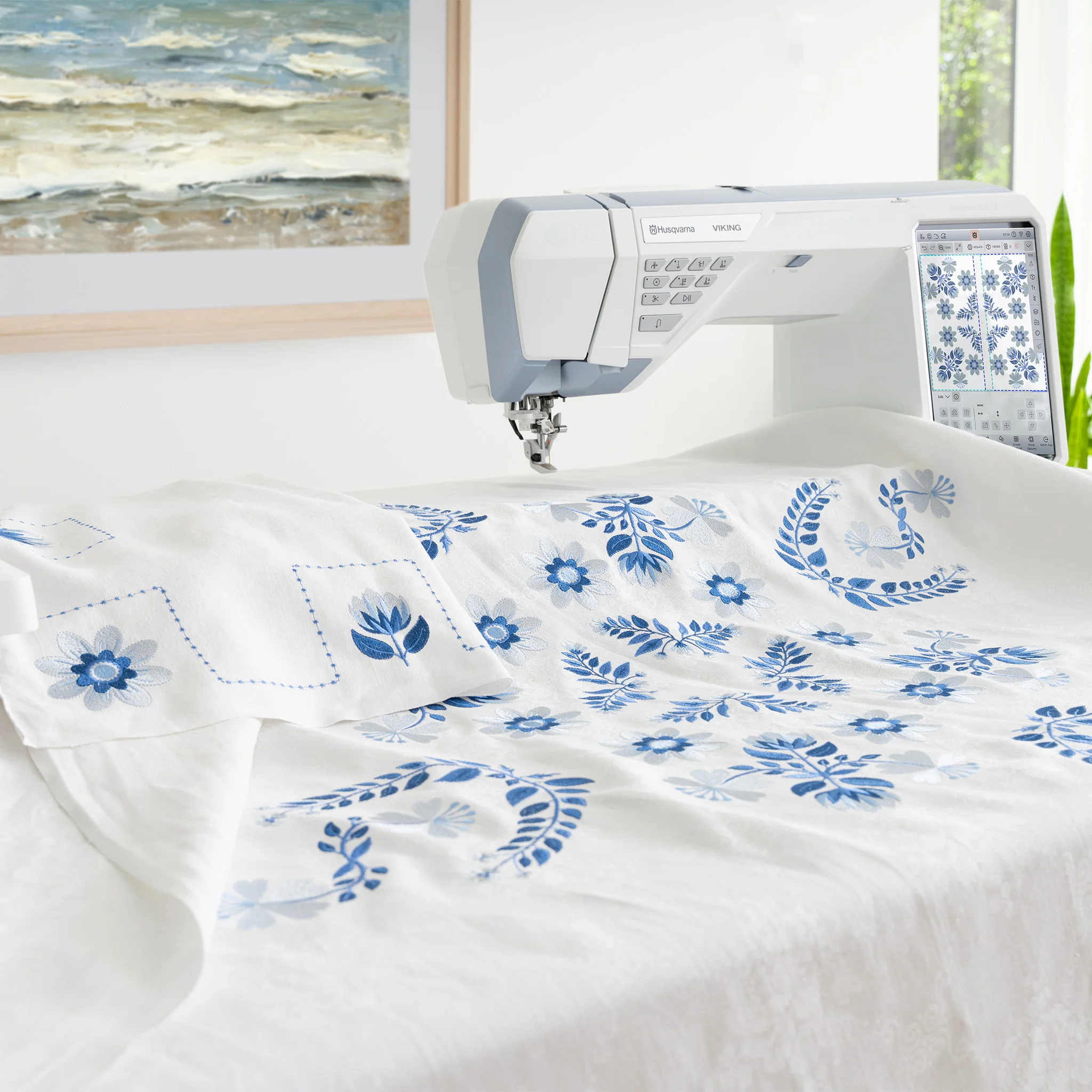 Husqvarna Viking Designer Epic 3 Nordic Frost Sewing & Embroidery Machine - Image 11