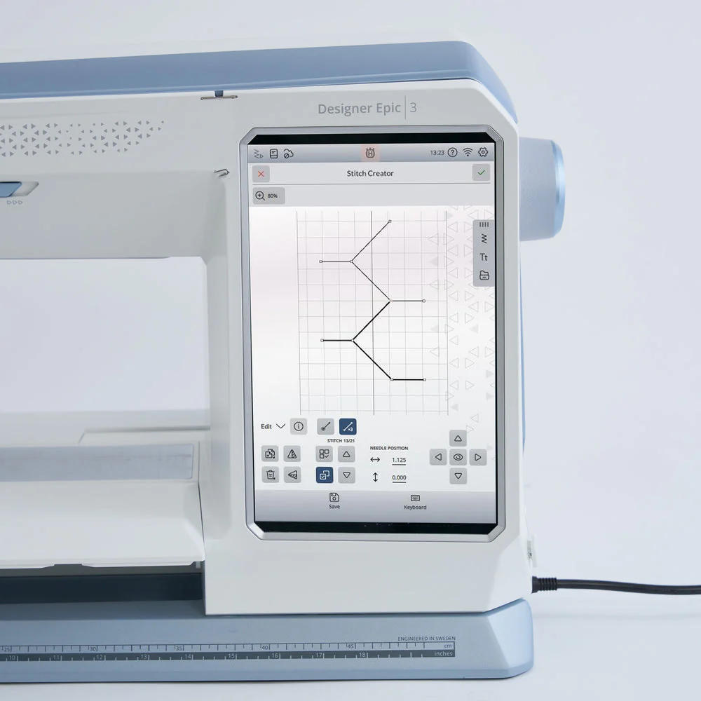 Husqvarna Viking Designer Epic 3 Nordic Frost Sewing & Embroidery Machine - Image 20