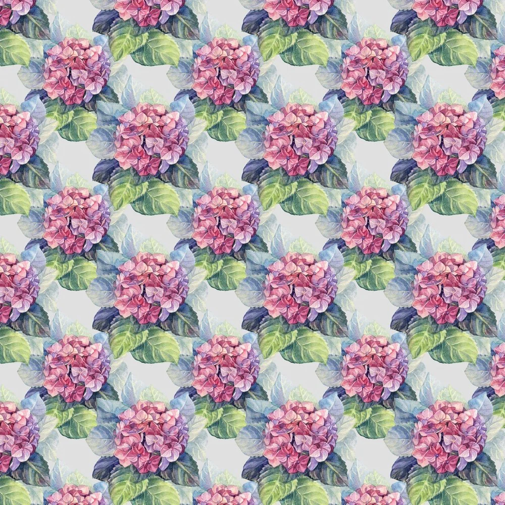 Hydrangea & Leaves Fabric