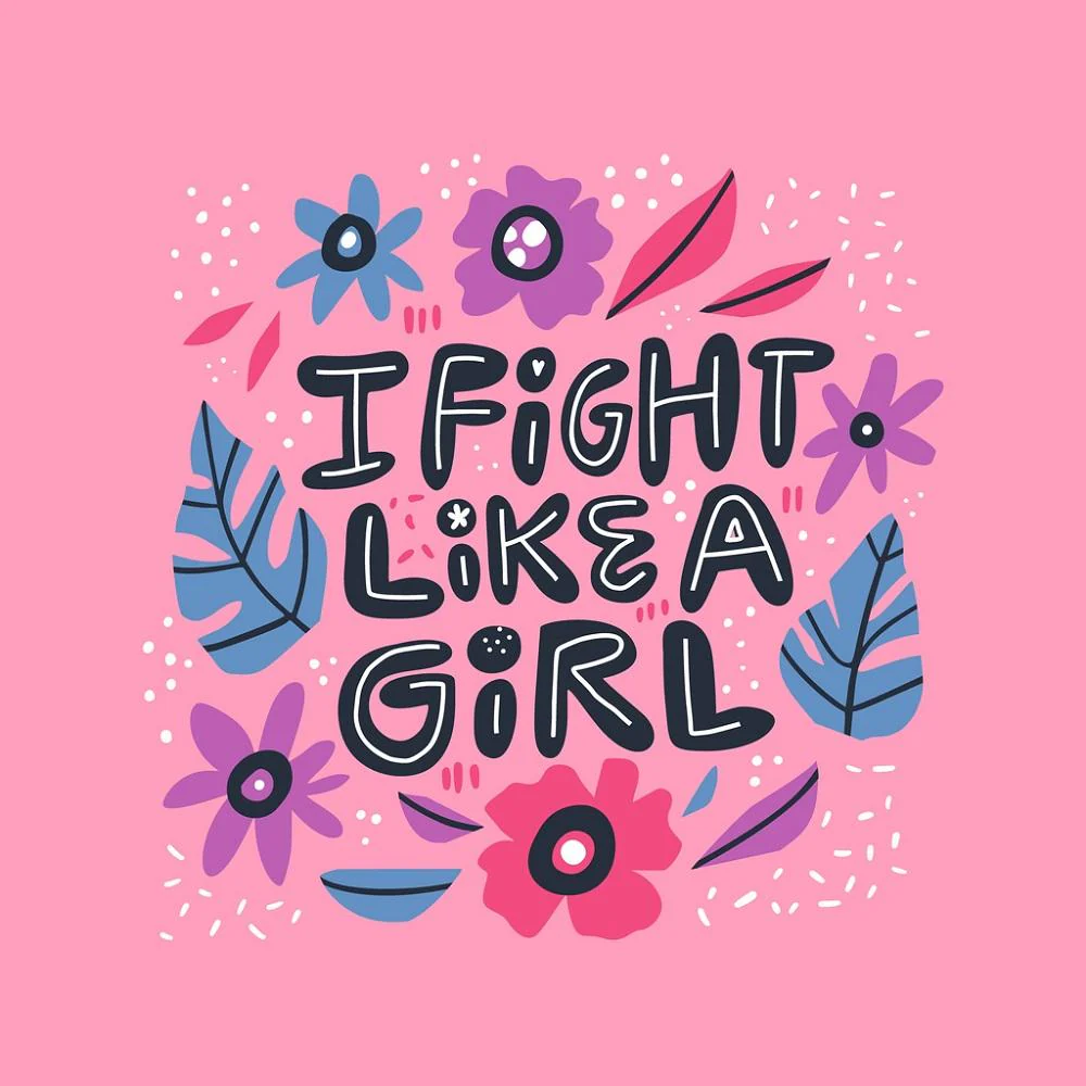 I Fight Like A Girl Fabric Panel