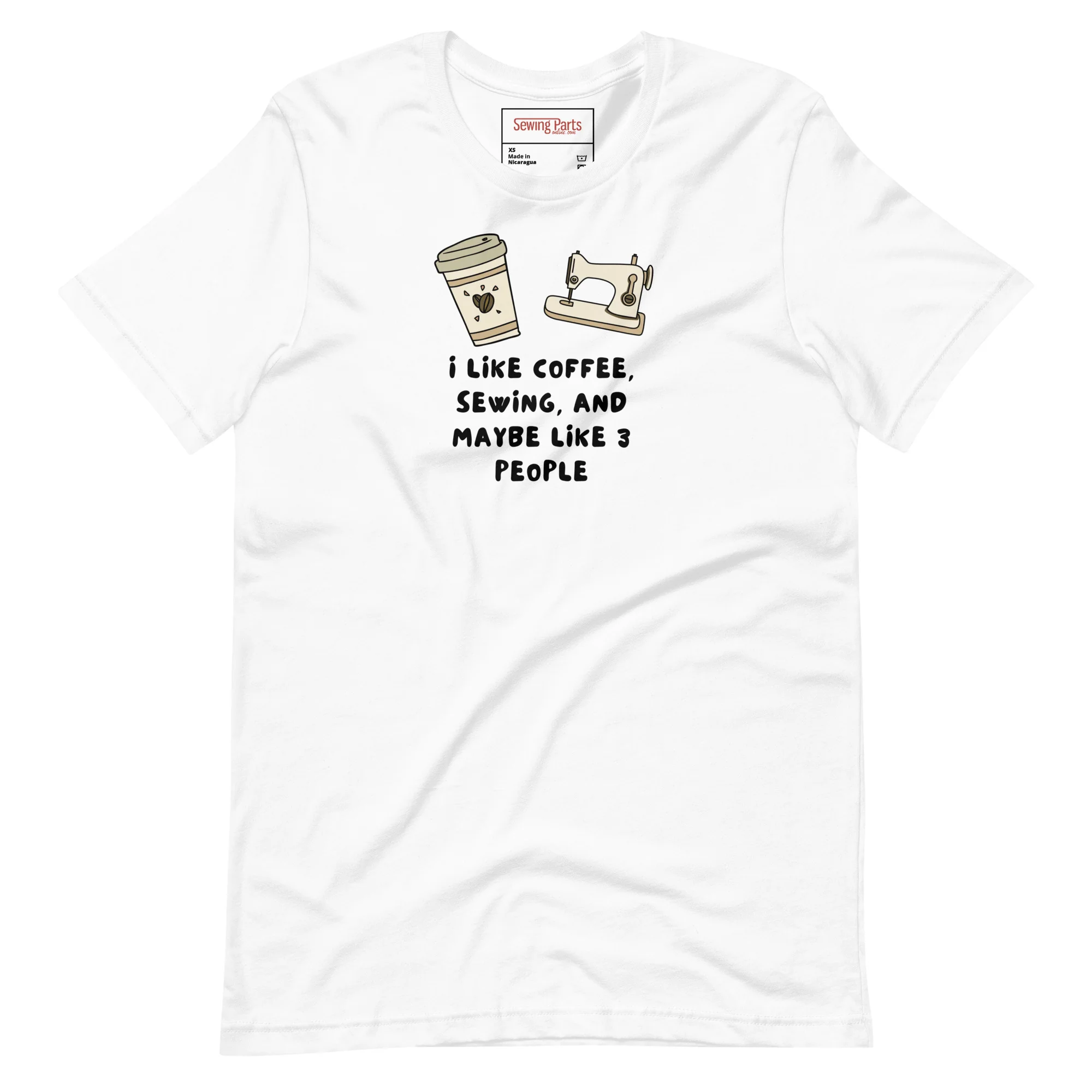 I Like Coffee, Sewing, and Maybe Like 3 People Unisex t-shirt - Image 3