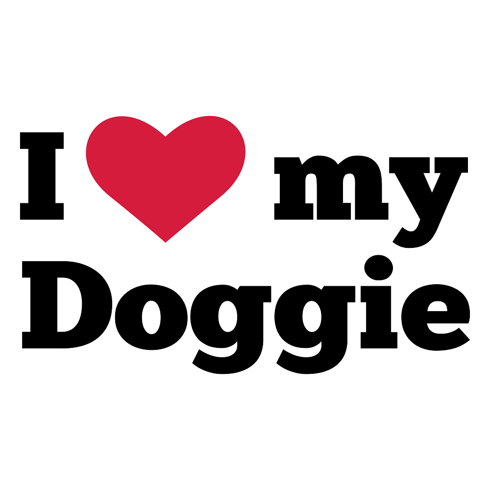I Love My Doggie Fabric Panel