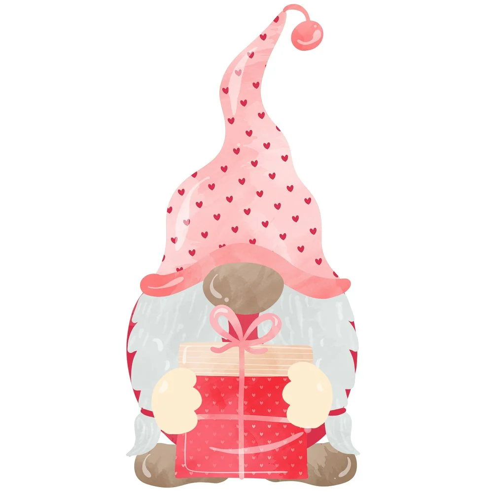 I Love You Gnomes #1 Fabric Panel