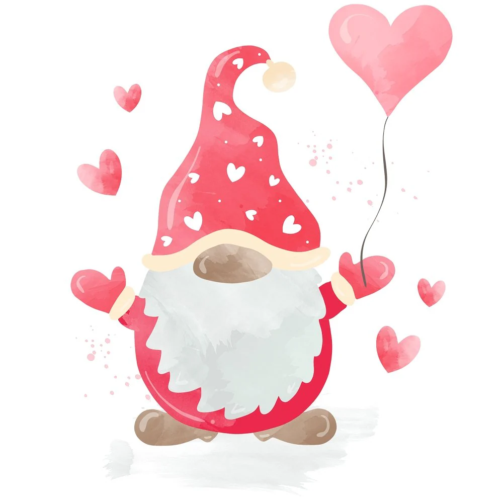 I Love You Gnomes #3 Fabric Panel