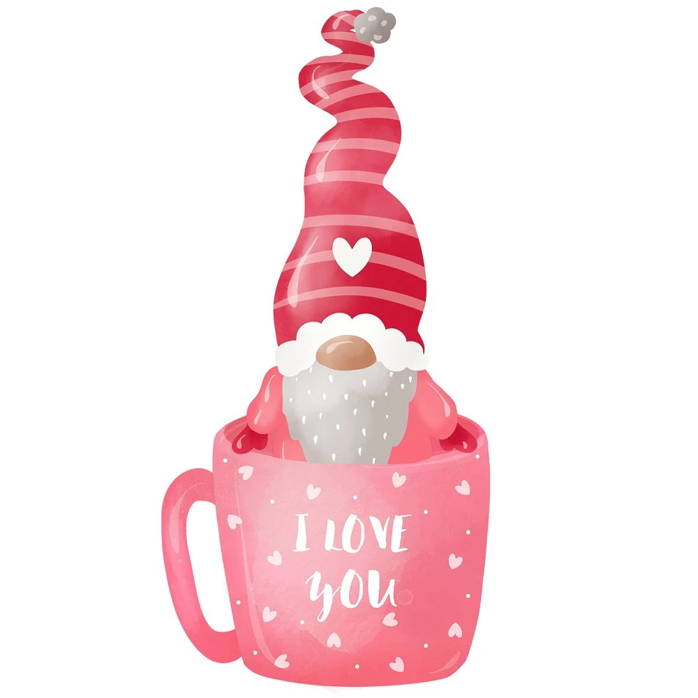 I Love You Gnomes #4 Fabric Panel