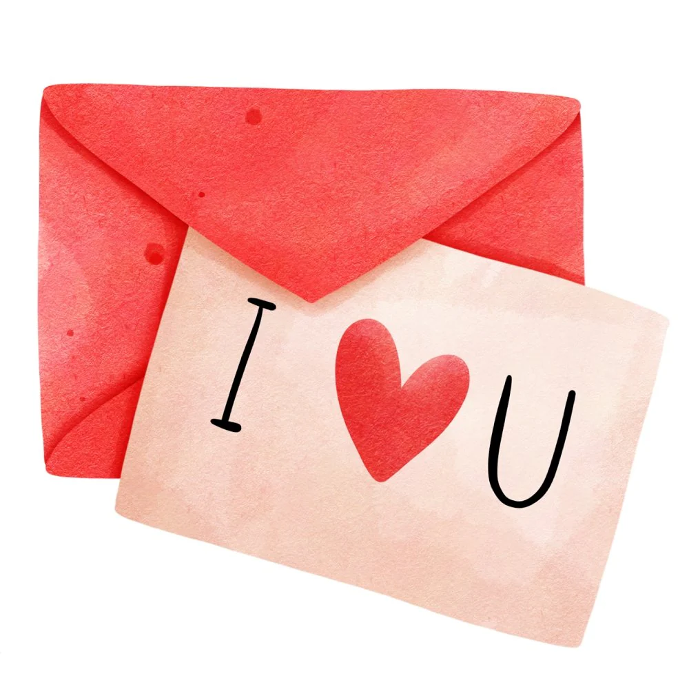 I Love You Letter Fabric Panel