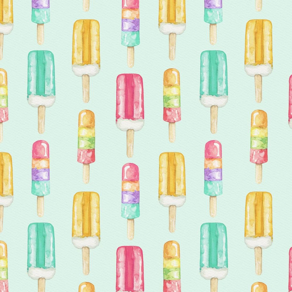 Ice Cream Bar Fabric Fabric - Mint