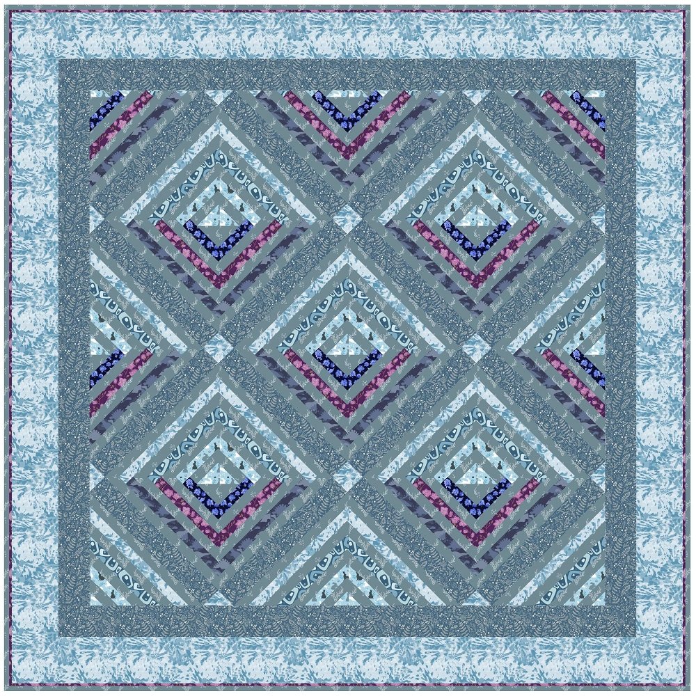 Icicles Quilt Kit - 66" x 66"