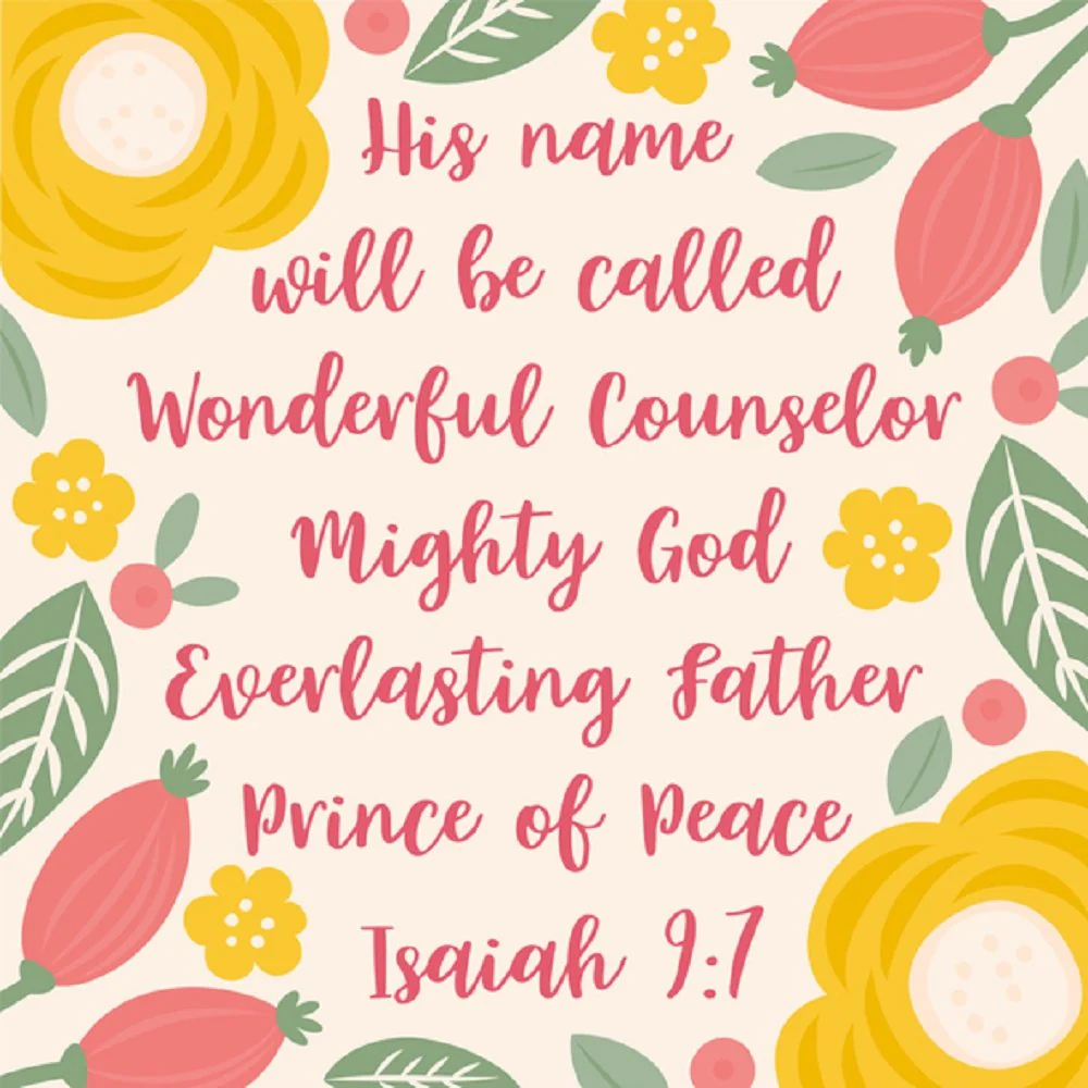 Isaiah 9:7 Fabric Panel - Pink