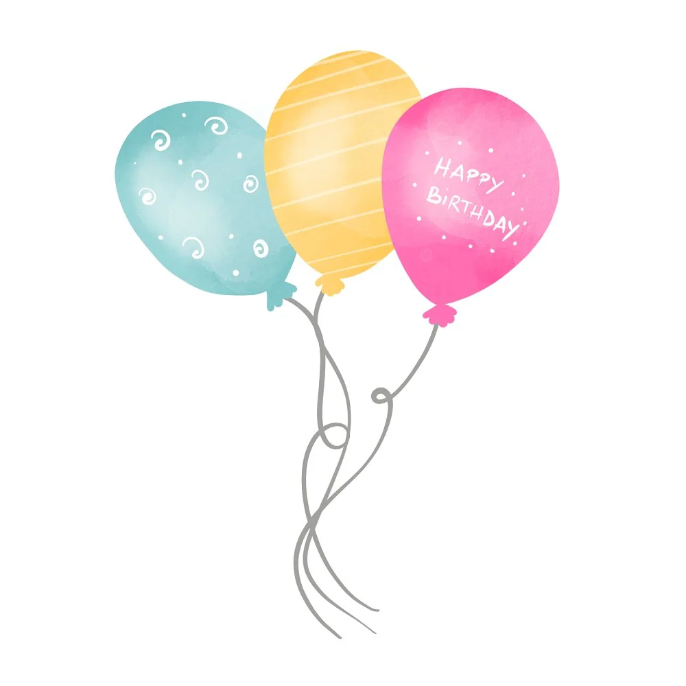 It's a Birthday Party Balloons Fabric Panel
