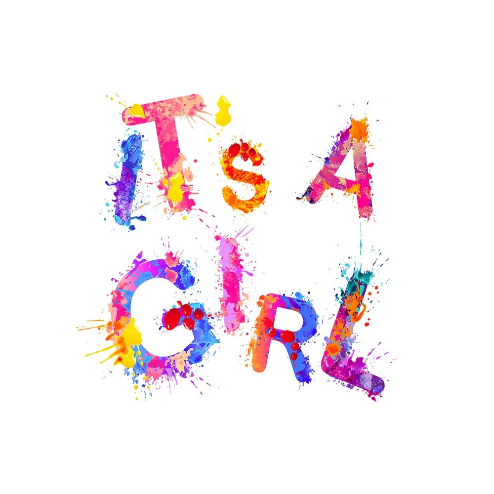 It's A Girl Fabric Panel - Pink
