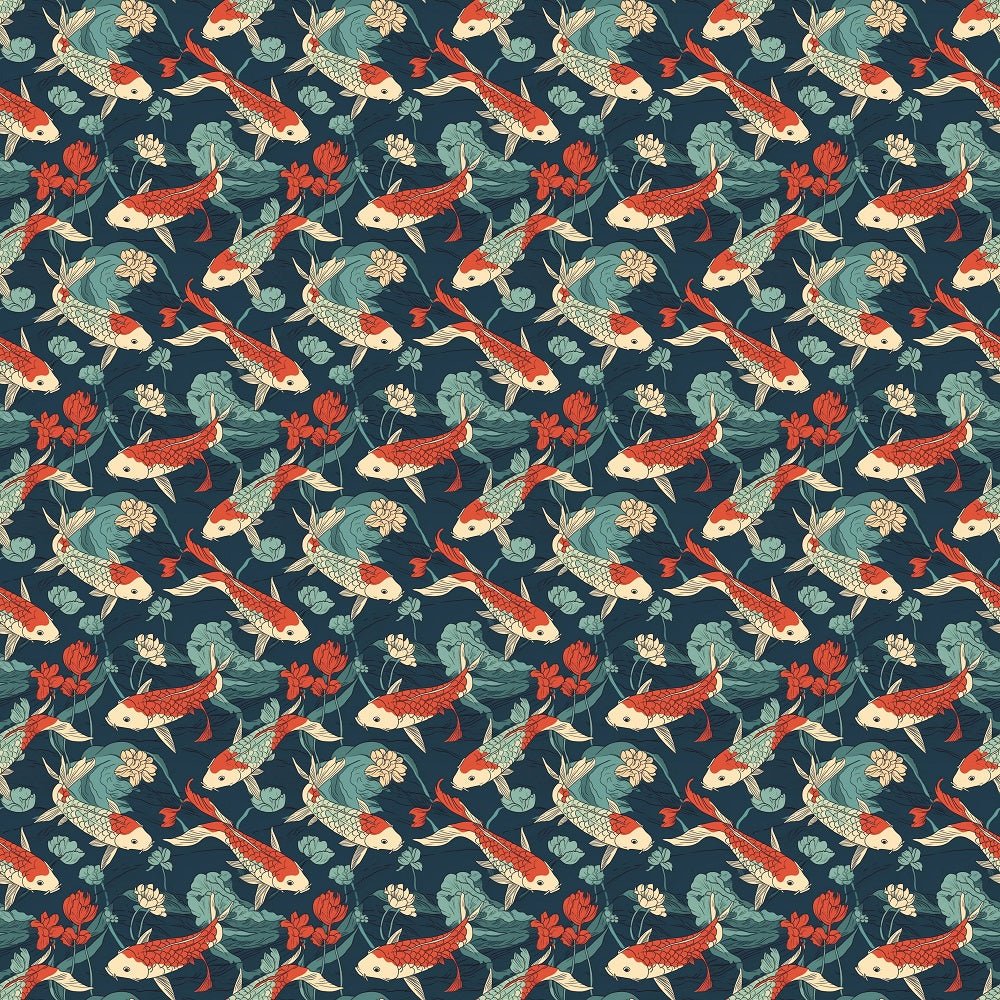 Japanese Koi Fish #2 Fabric