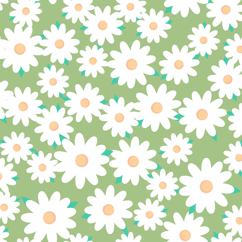 Japanese Round Floral Fabric - Pistachio Green