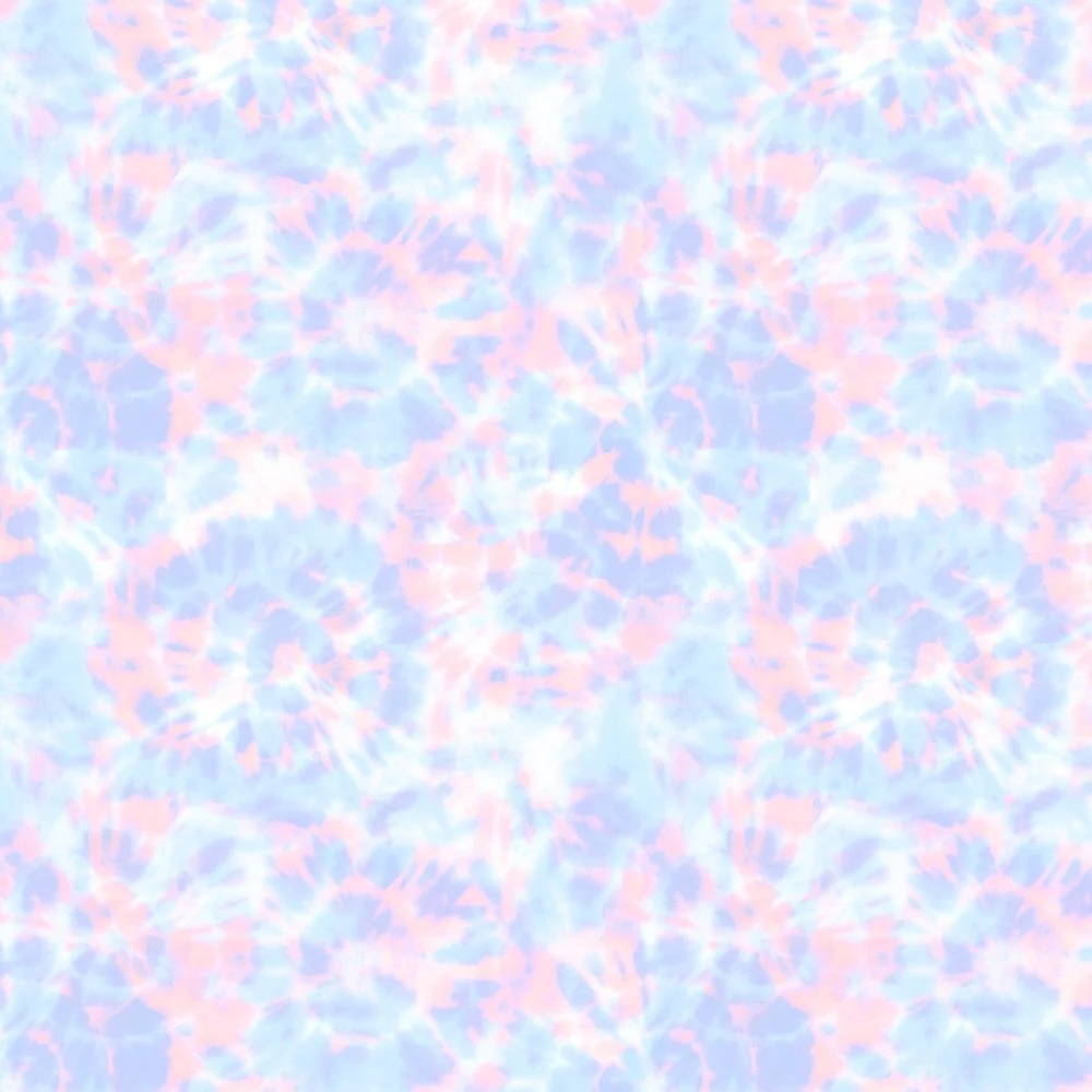 Japanese Style Tie Dye Fabric - Blue/Light Pink