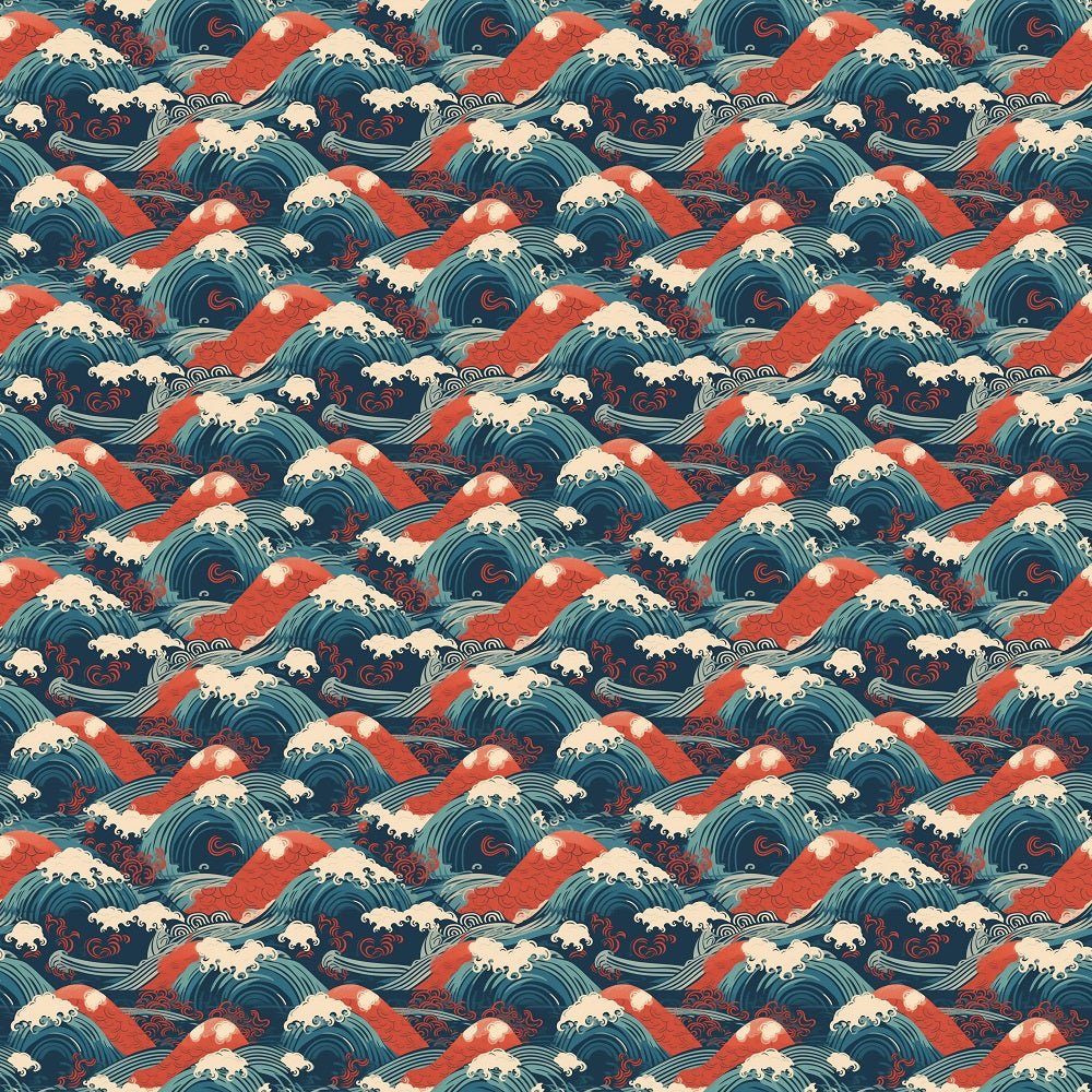Japanese Waves #3 Fabric