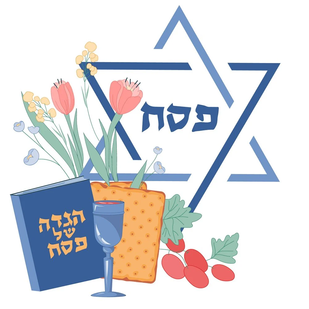 Jewish Passover Items Fabric Panel
