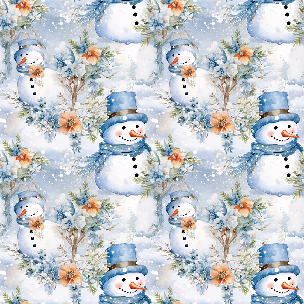 Jolly Snowmen Pattern #13 Fabric