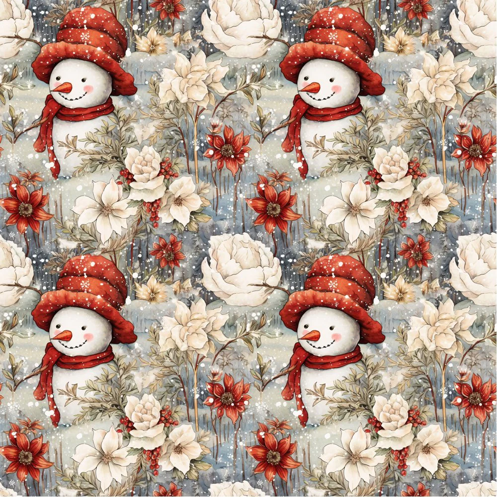 Jolly Snowmen Pattern #20 Fabric