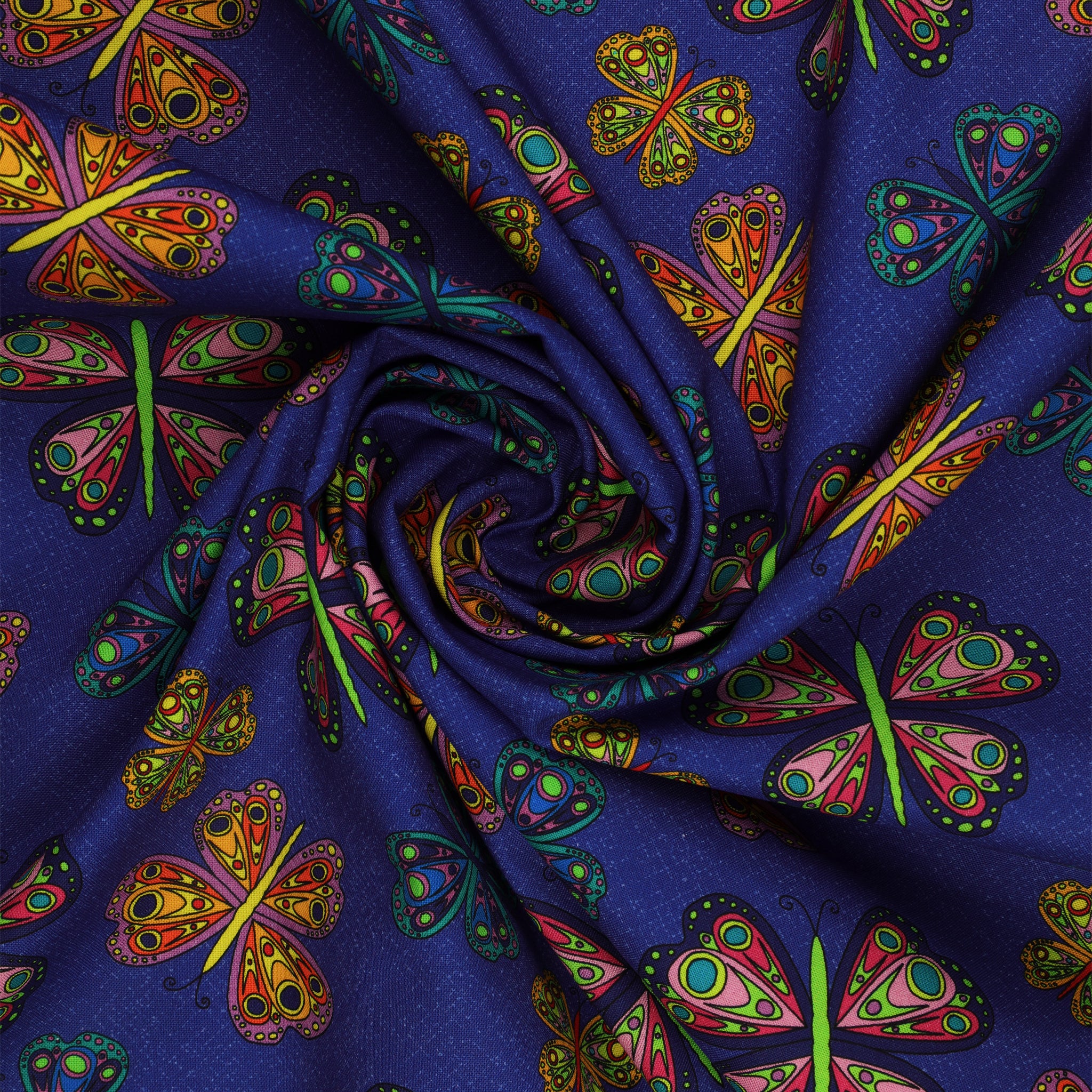 Kaleidoscope Fabric Collection - Flight Dark Blue/Multi - Image 2
