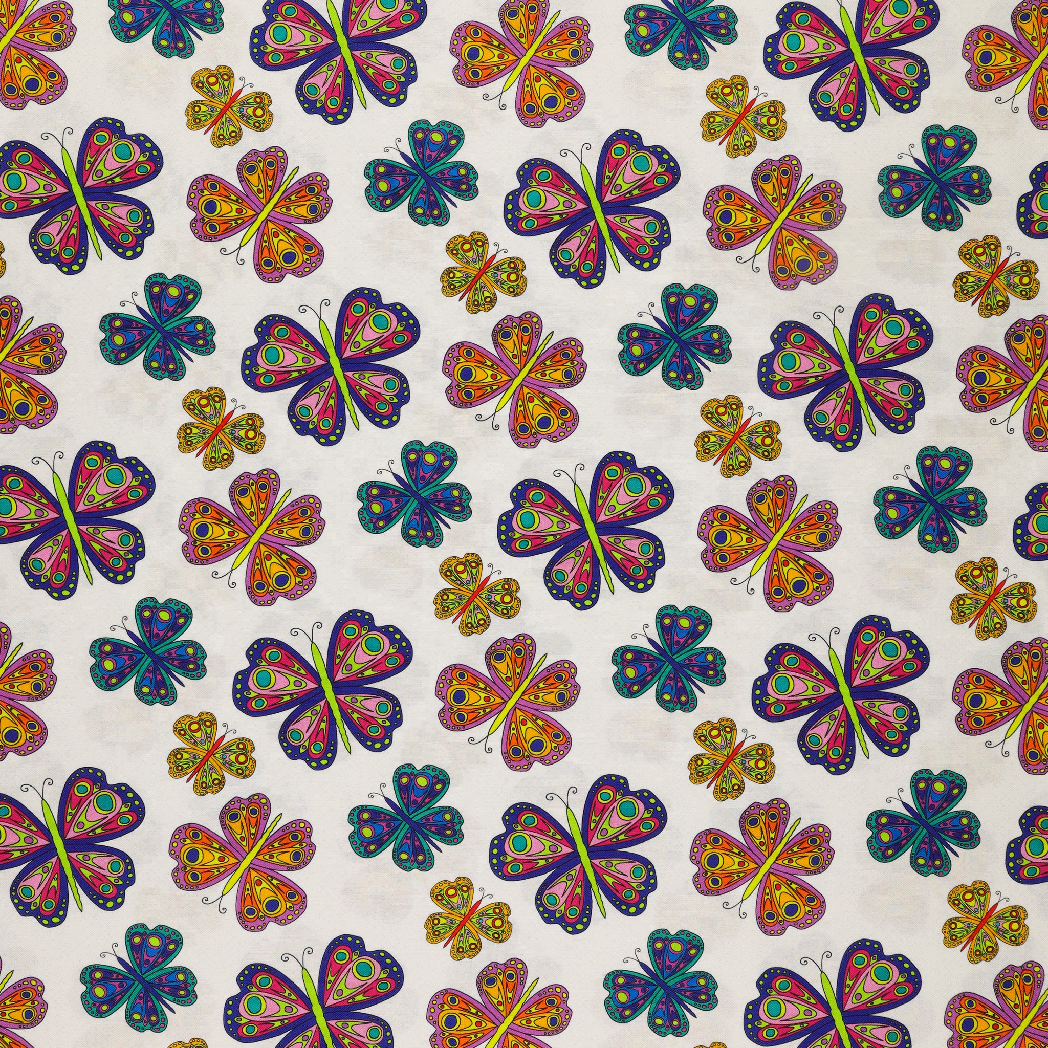 Kaleidoscope Fabric Collection - Flight White/Multi