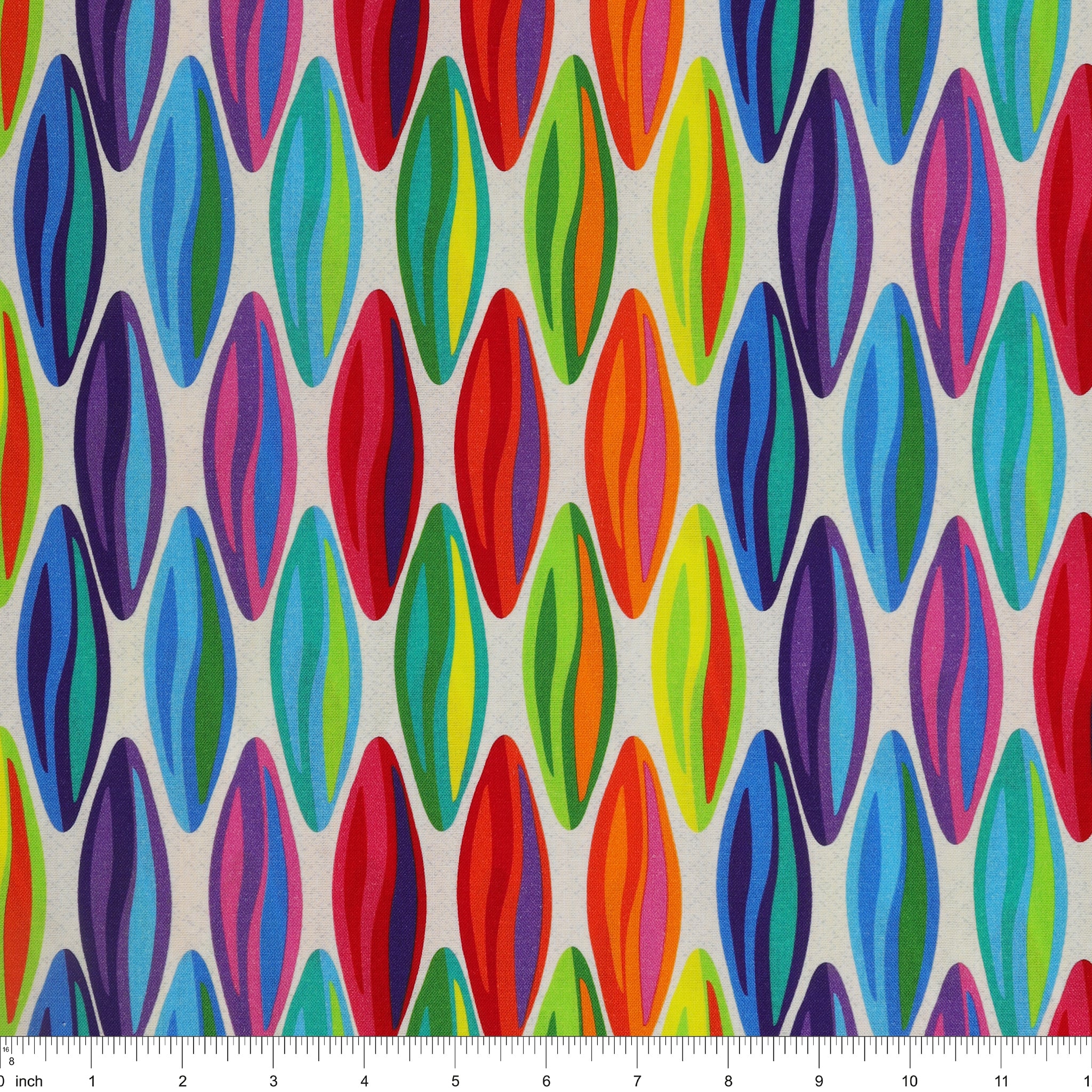 Kaleidoscope Fabric Collection - Metamorphosis White/Multi 108" Quilt Backing - Image 3
