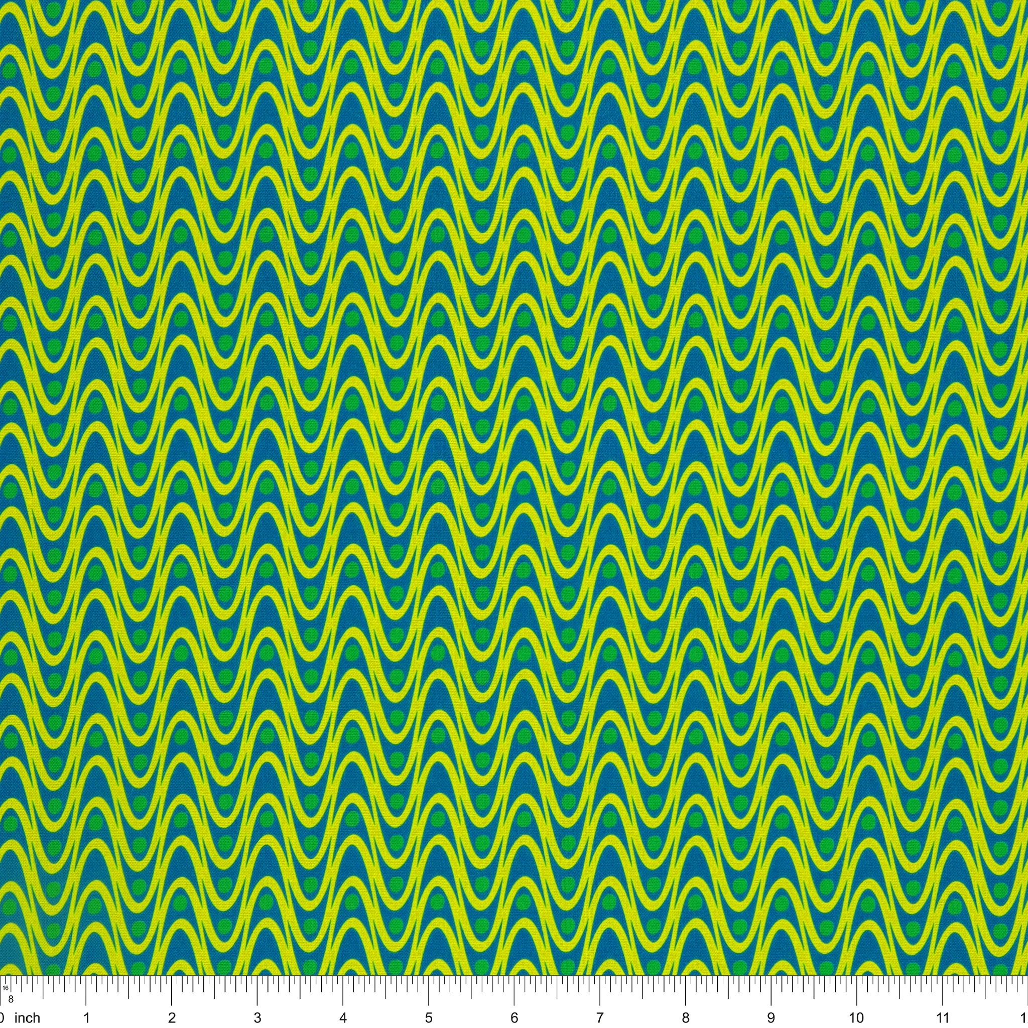 Kaleidoscope Fabric Collection - Ripple Teal/Lime - Image 3