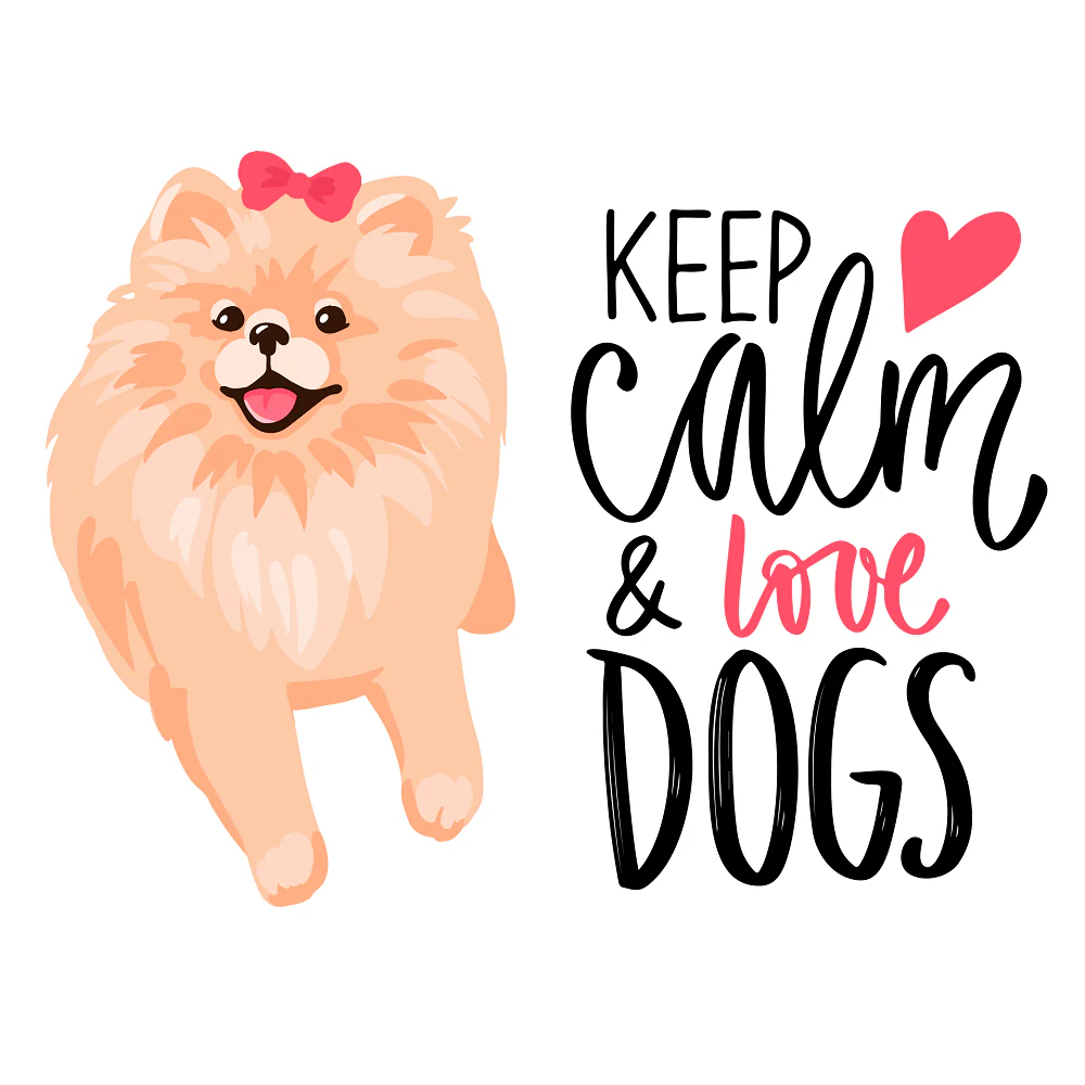 Keep Calm & Love Dogs Fabric Panel
