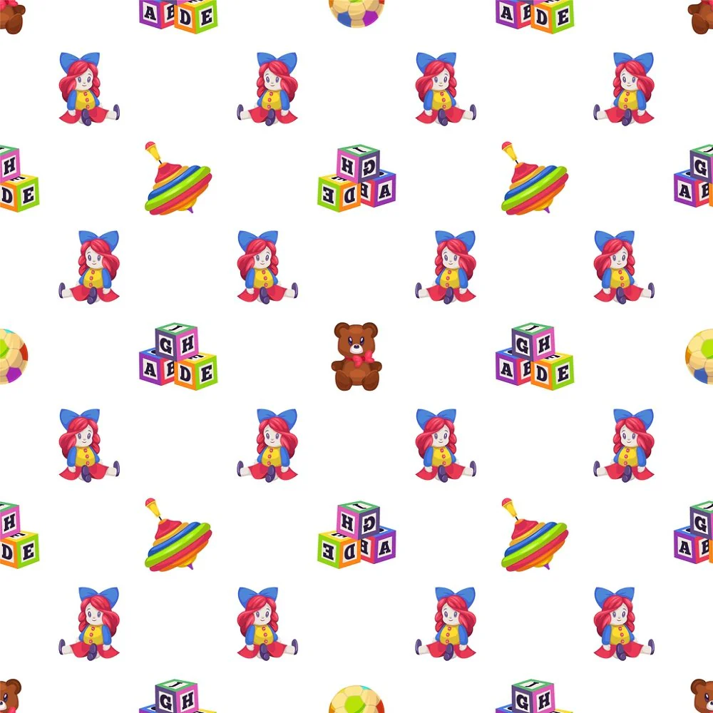 Kid’s Vintage Toys Fabric