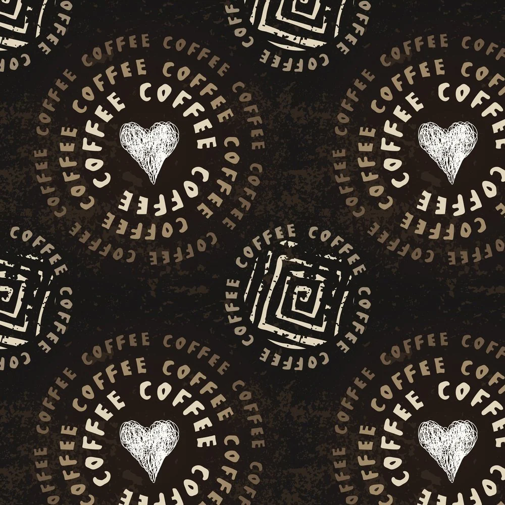 Large Circle Coffee Fabric - Dark Brown