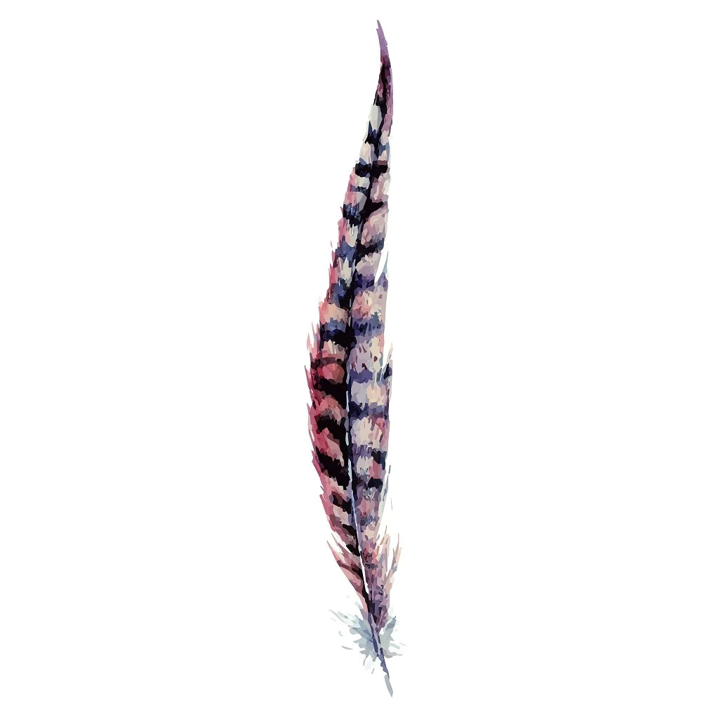 Large Pheasant Feather Fabric Panel