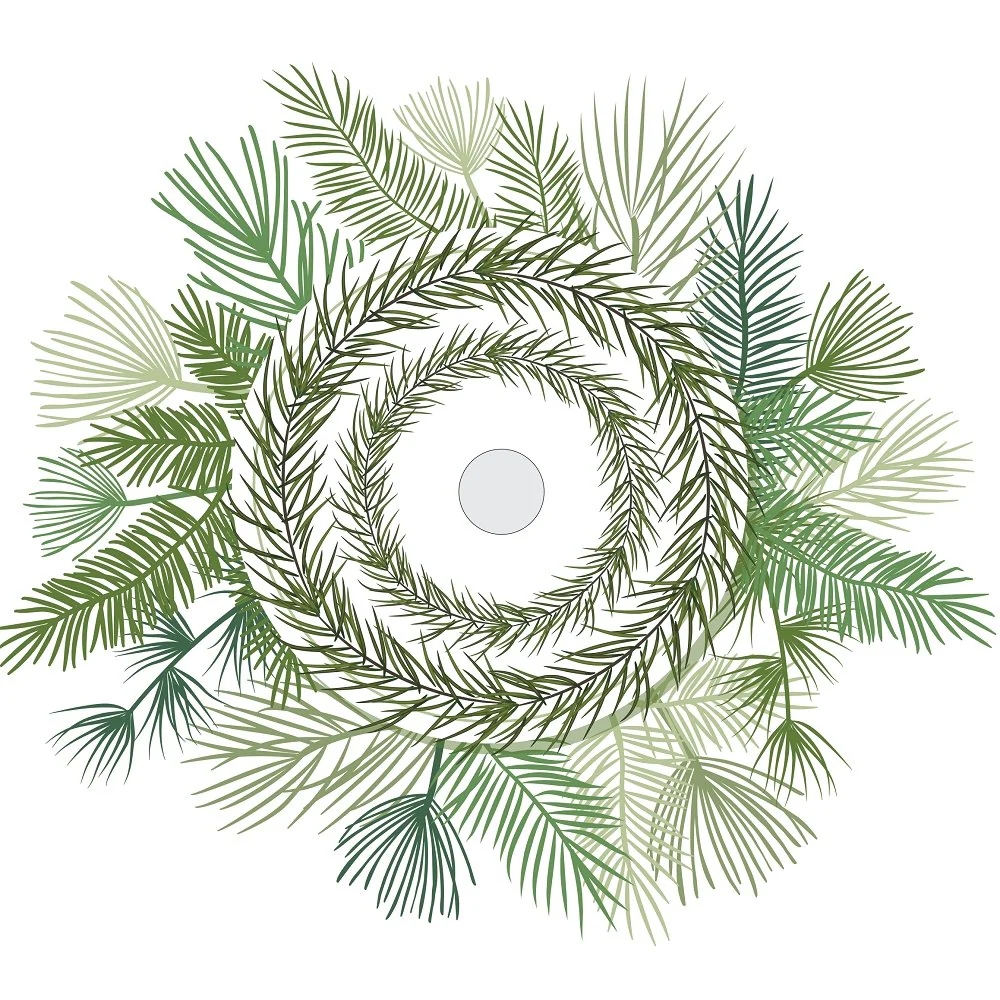 Lavish Pine Straw Tree Skirt Fabric Panel