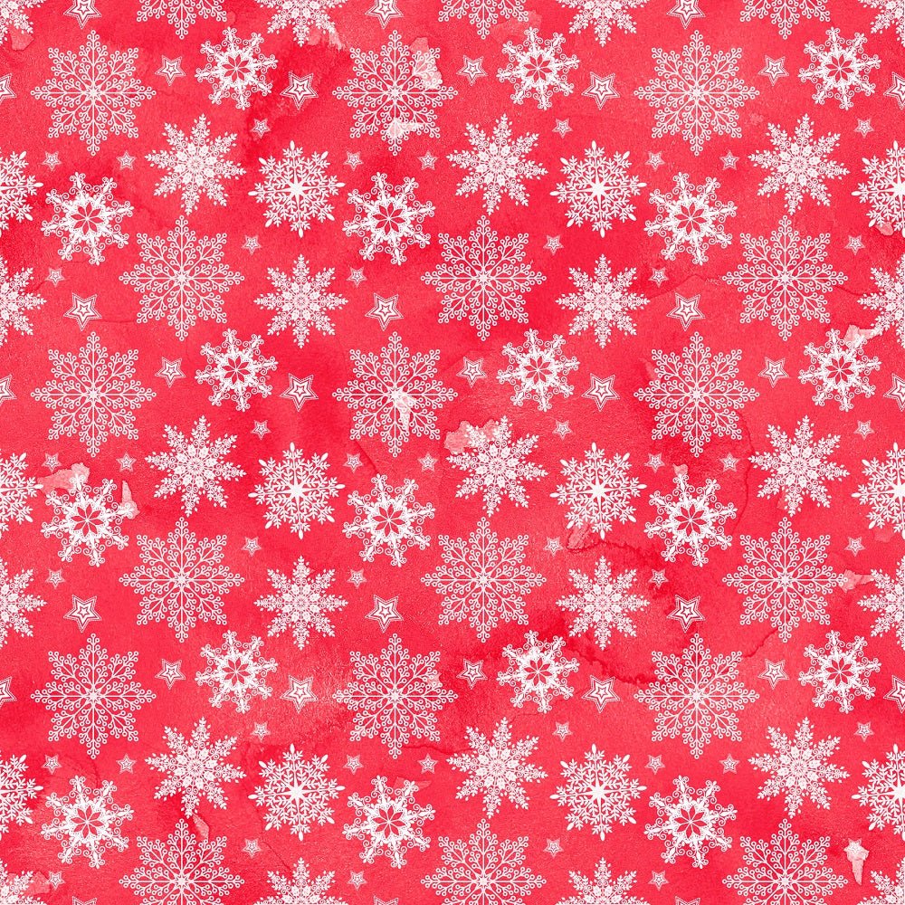 Let It Snow Snowflakes on Grunge Fabric - Pink