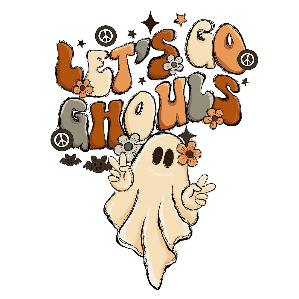 Let's Go Ghouls Fabric Panel