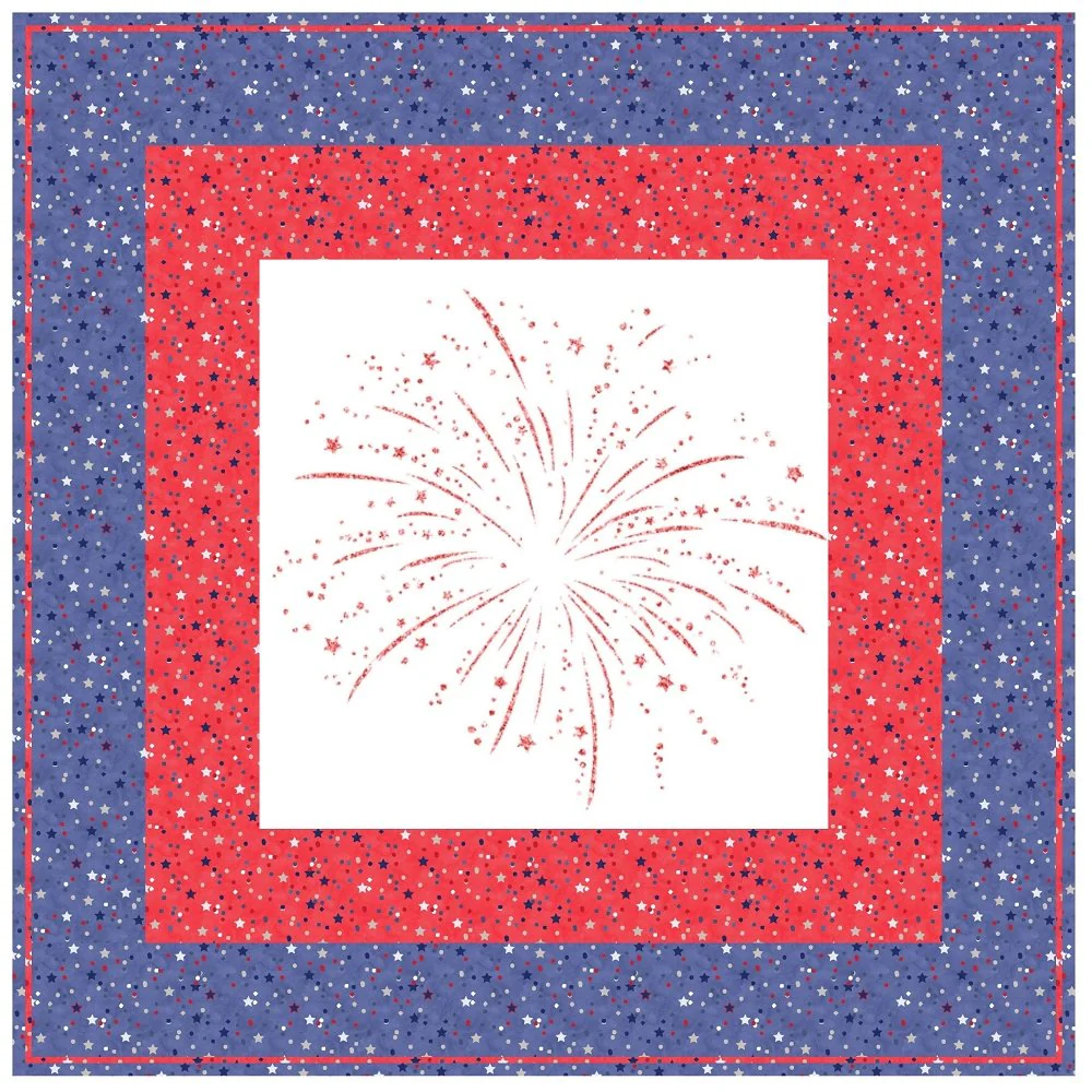 Let's Go See The Fireworks Wall Hanging 42" x 42"