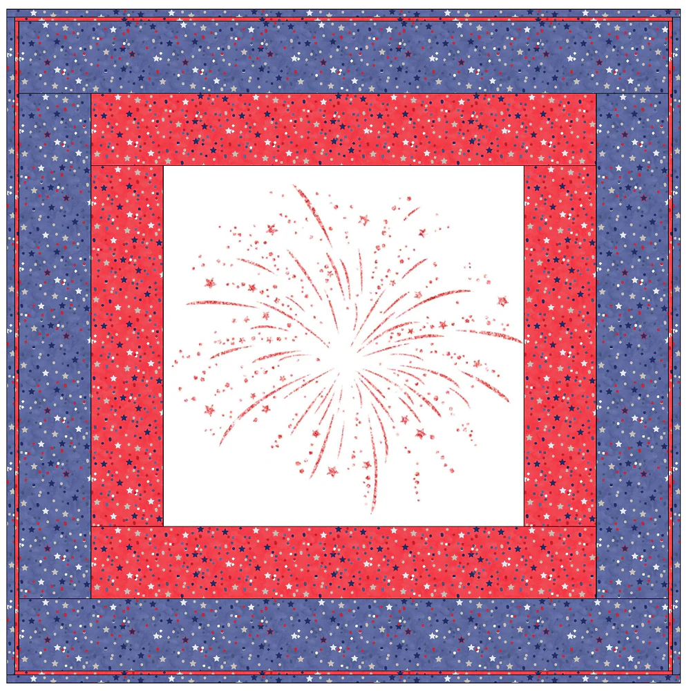 Let's Go See The Fireworks Wall Hanging 42" x 42" - Image 3