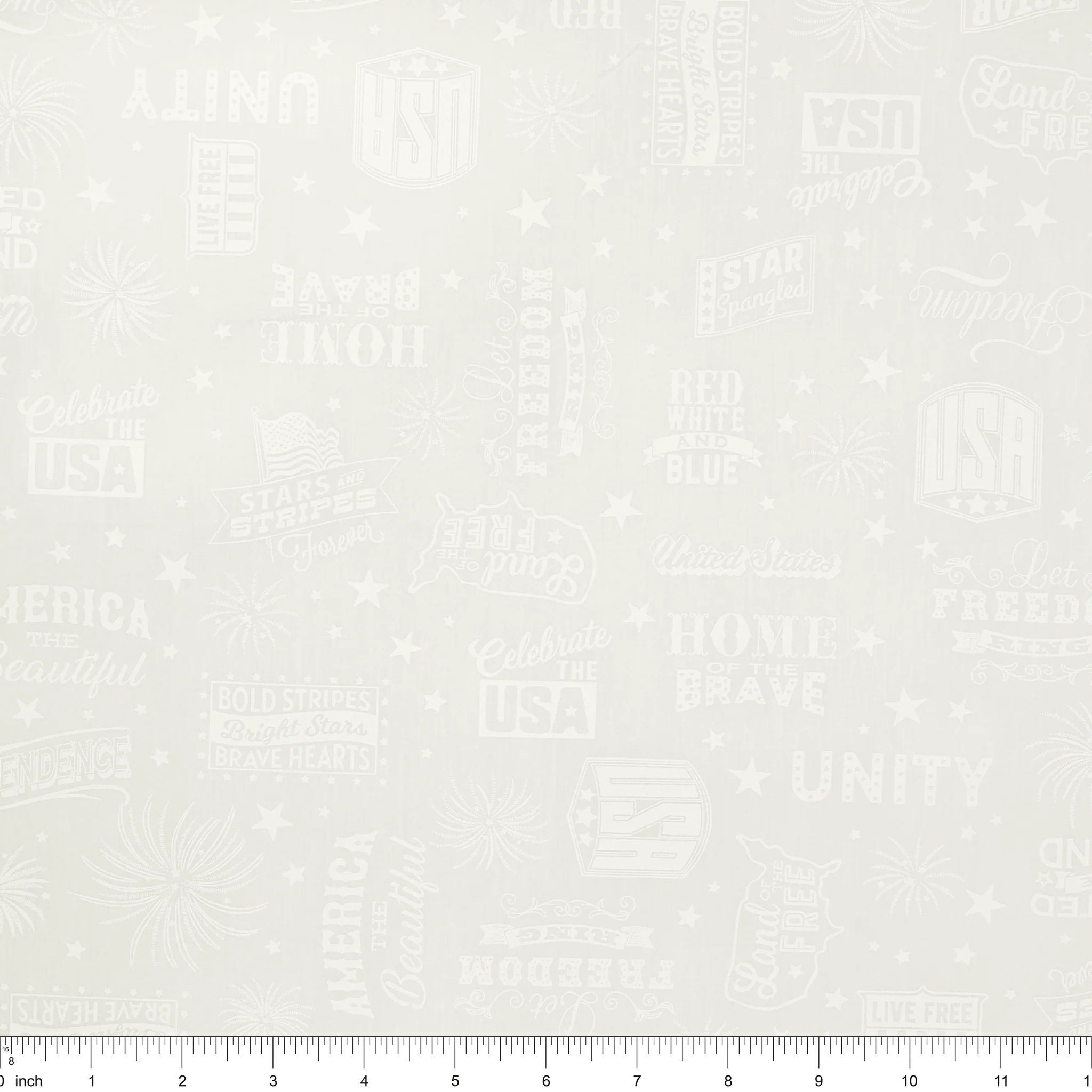 Liberty Whites Fabric Collection - Patriotic Words White - Image 3