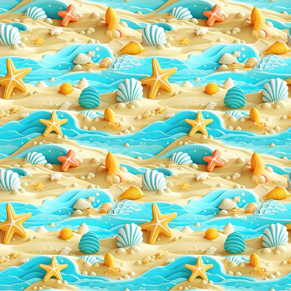 Life Is Better at the Beach Pattern #1 Fabric