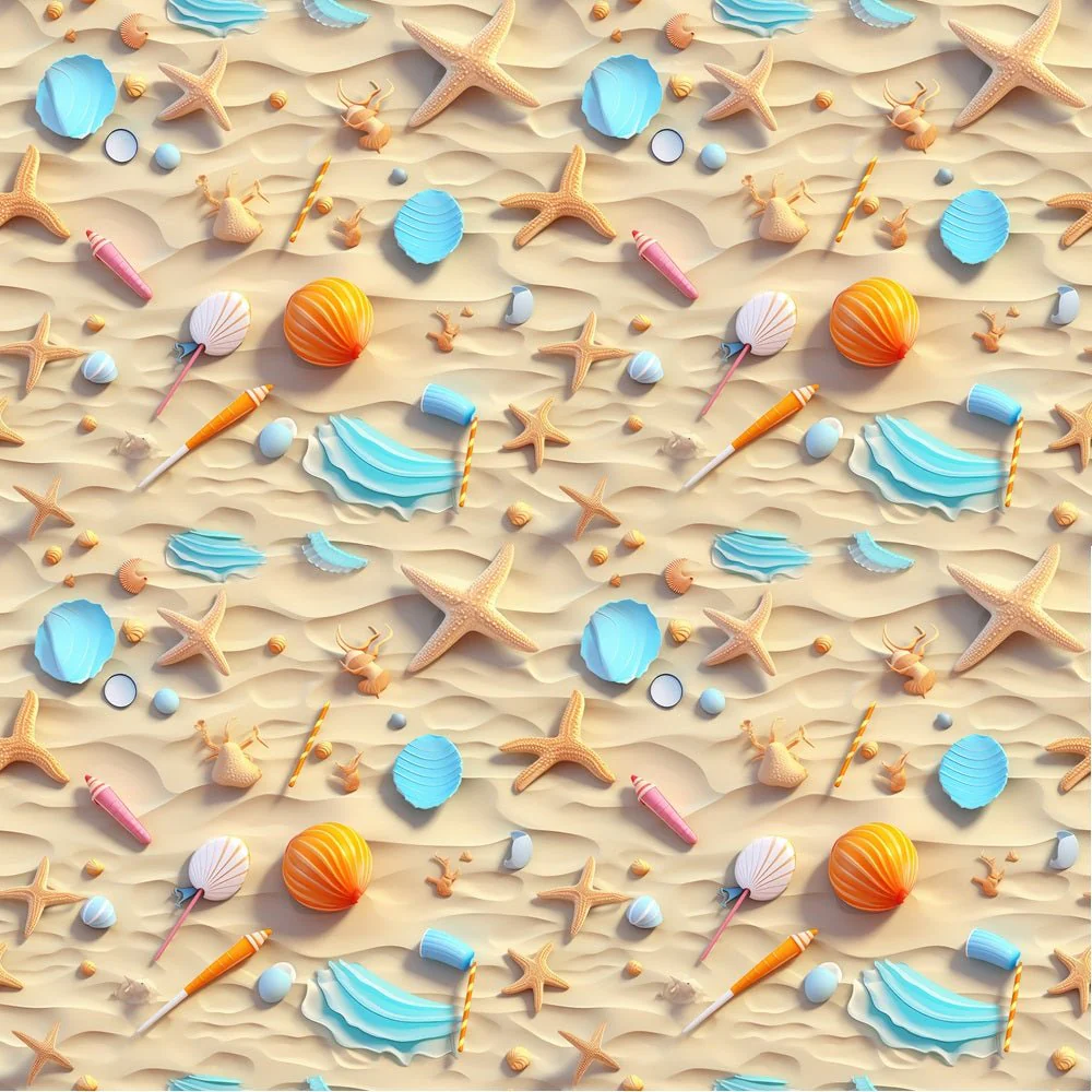 Life Is Better at the Beach Pattern #10 Fabric