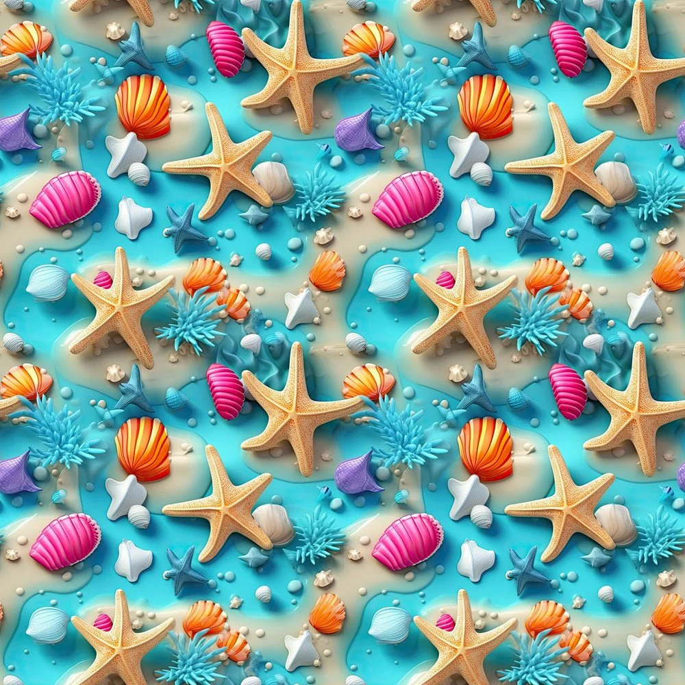 Life Is Better at the Beach Pattern #2 Fabric