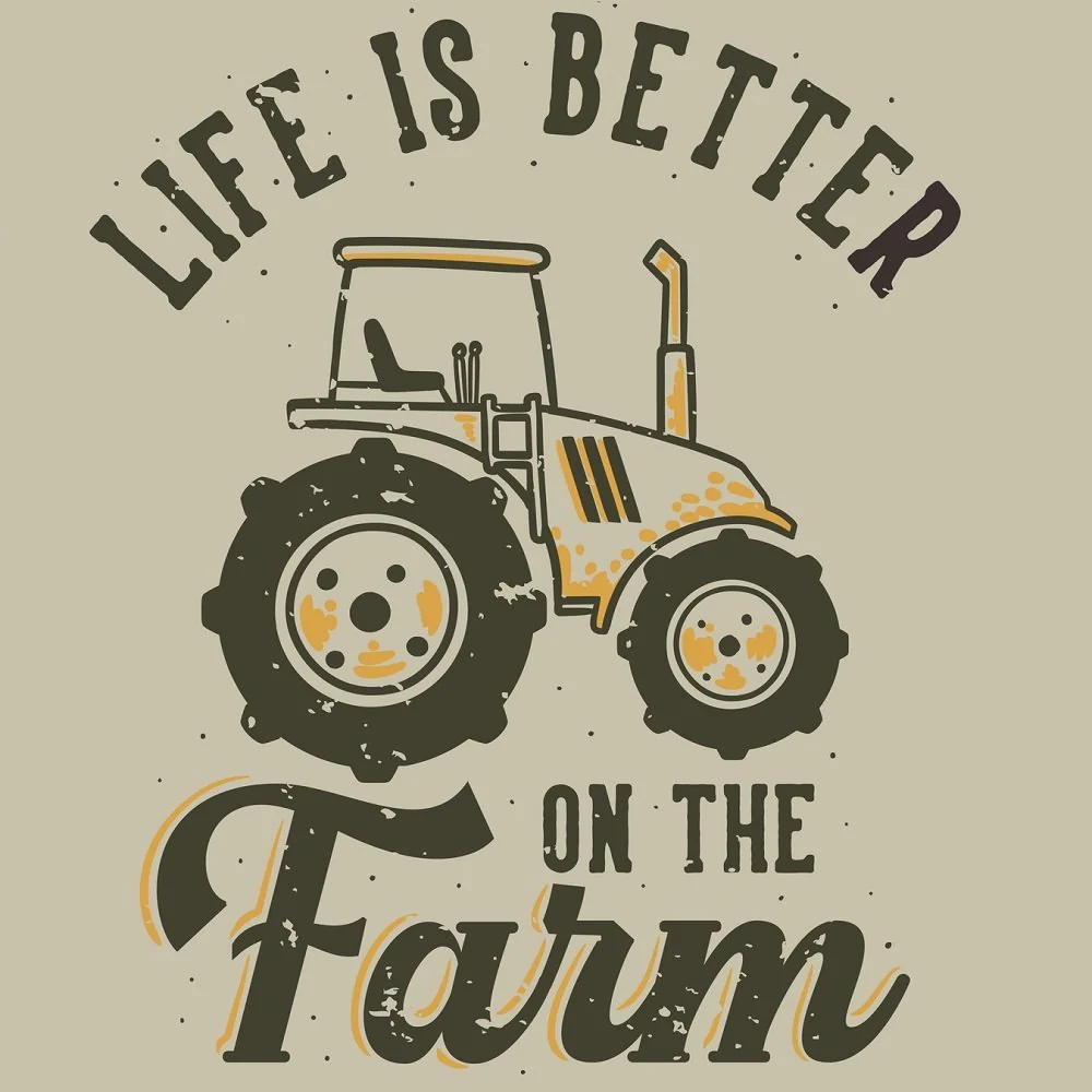 Life Is Better On The Farm Fabric Panel - Yellow