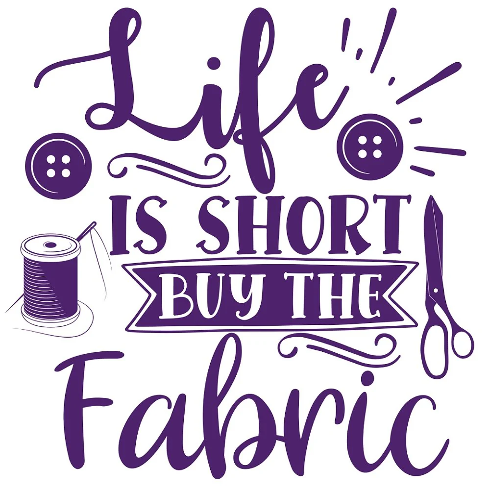 Life Is Short Buy The Fabric Fabric Panel - Purple