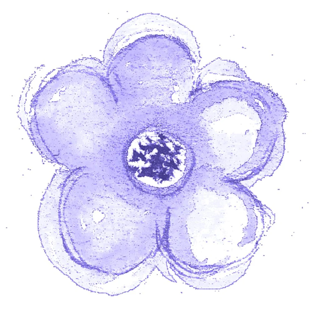 Light Purple Flower Fabric Panel