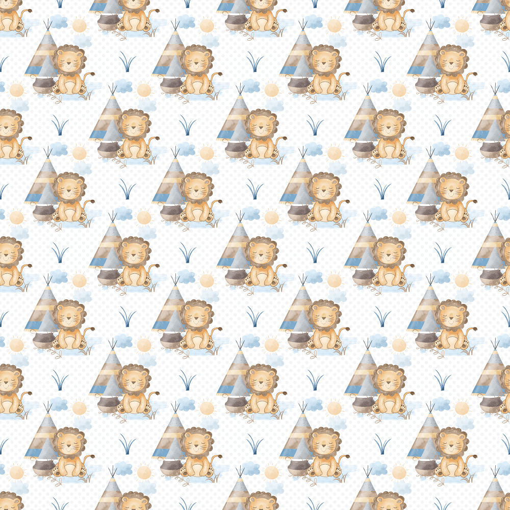 Lil Lion & Tent Fabric - White