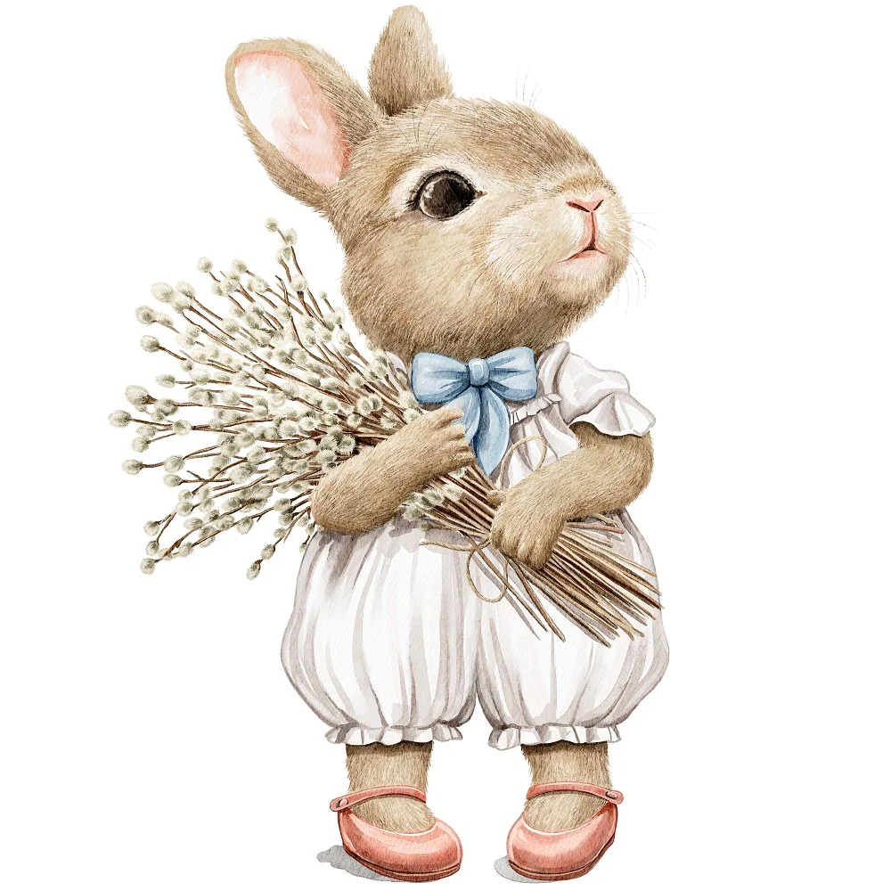 Little Critters Easter Baby Rabbit Girl #2 Fabric Panel