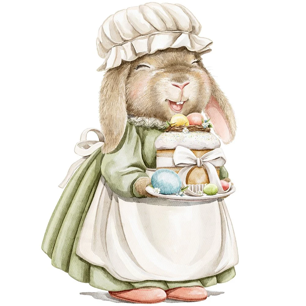 Little Critters Easter Grandma Rabbit Fabric Panel
