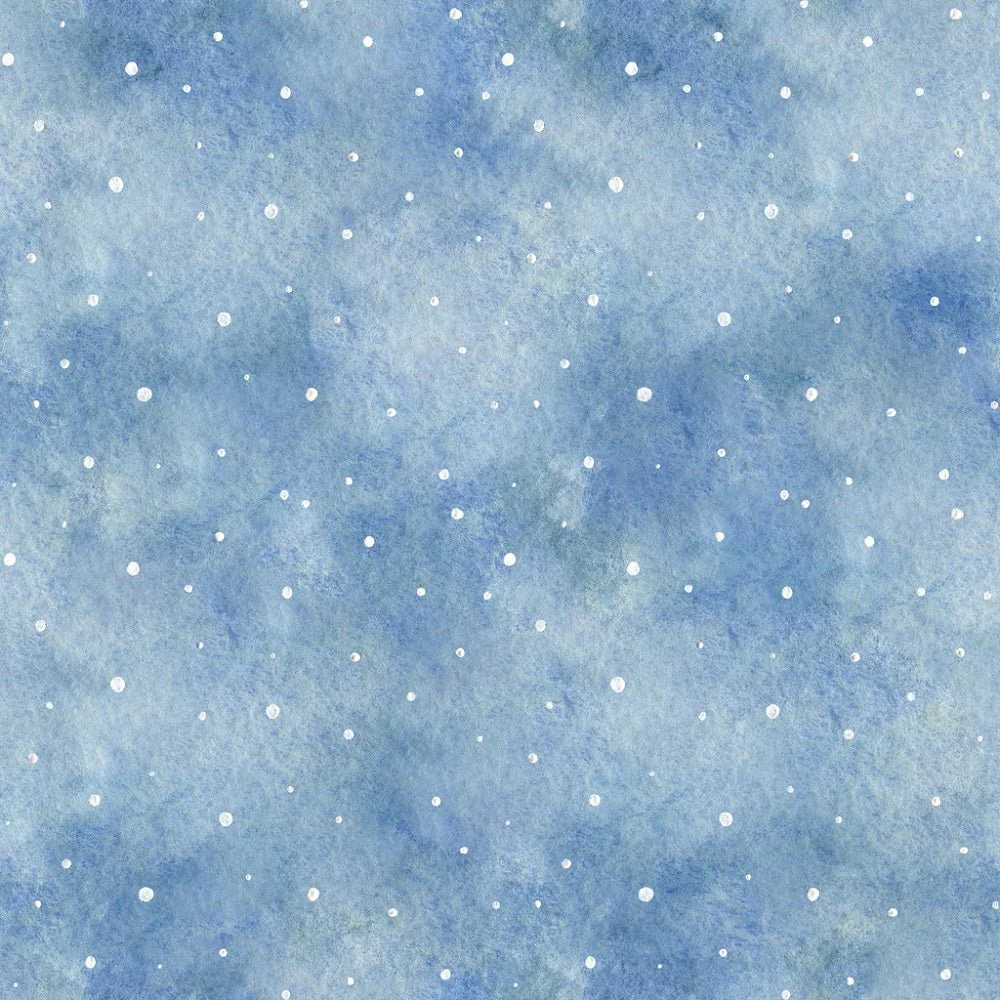 Little Critters Easter Rabbit Family Blue Grunge Fabric