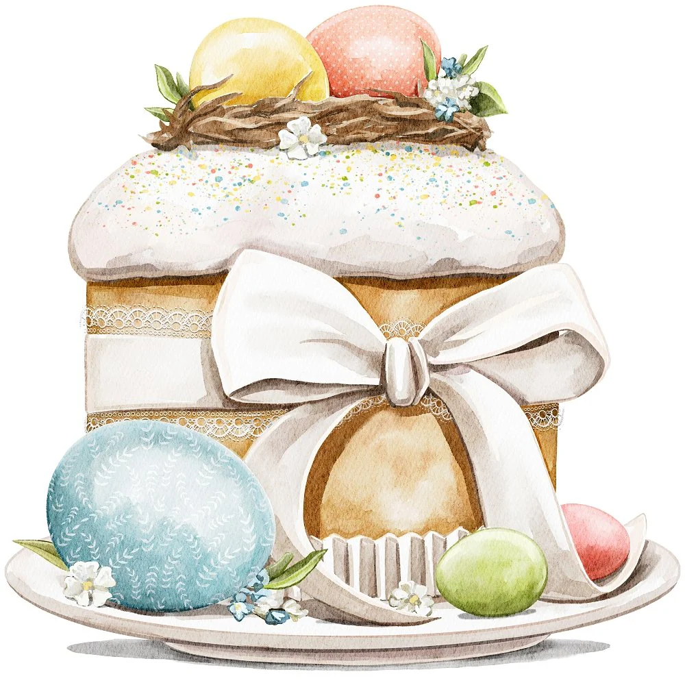 Little Critters Easter Rabbit Family Cake Fabric Panel