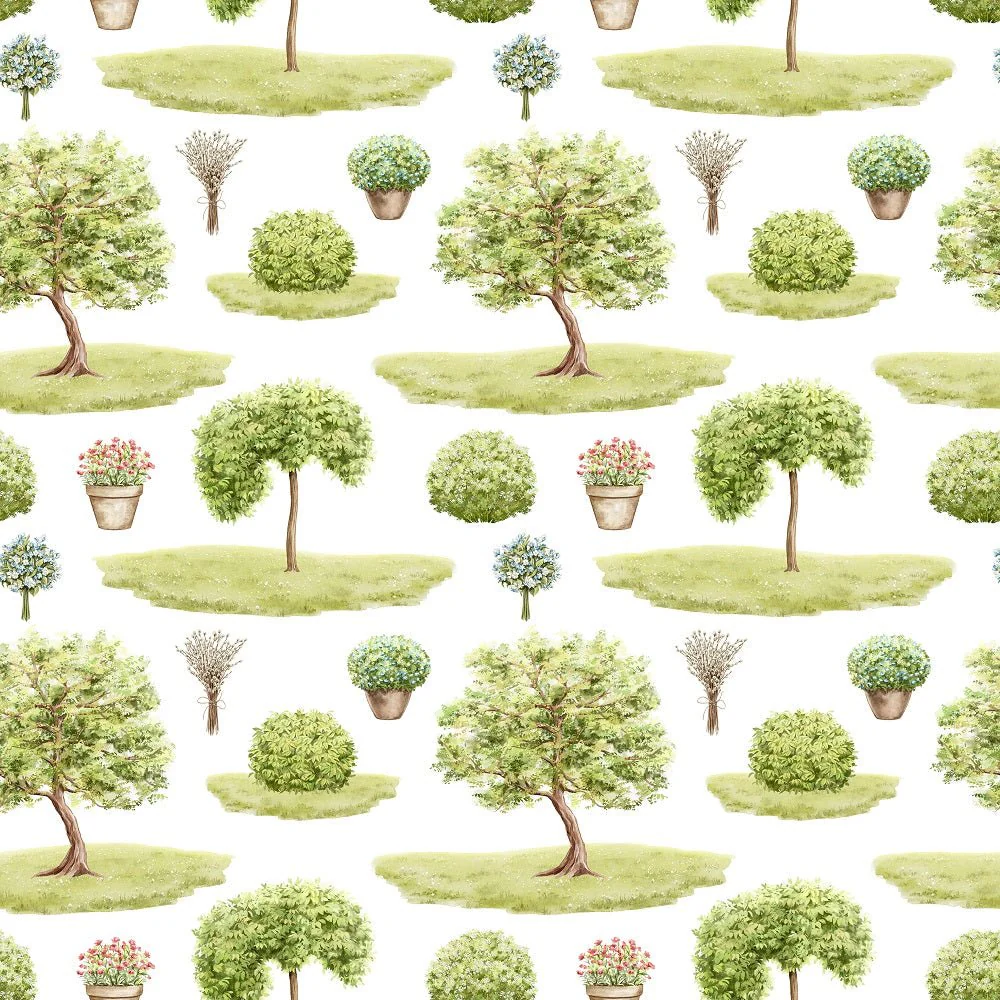 Little Critters Easter Rabbit Family Pattern #7 Fabric - White
